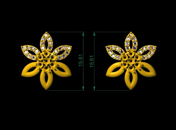 98 Earrings 3d model STL ,3DM file lightweight - Image 6