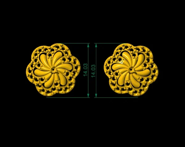 98 Earrings 3d model STL ,3DM file lightweight - Image 7