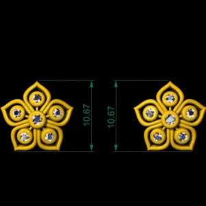 98 Earrings 3d model STL ,3DM file lightweight