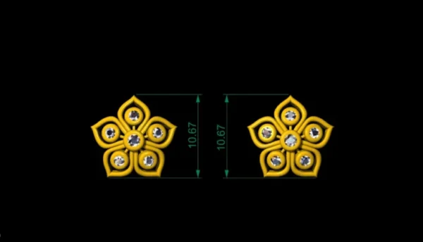98 Earrings 3d model STL ,3DM file lightweight