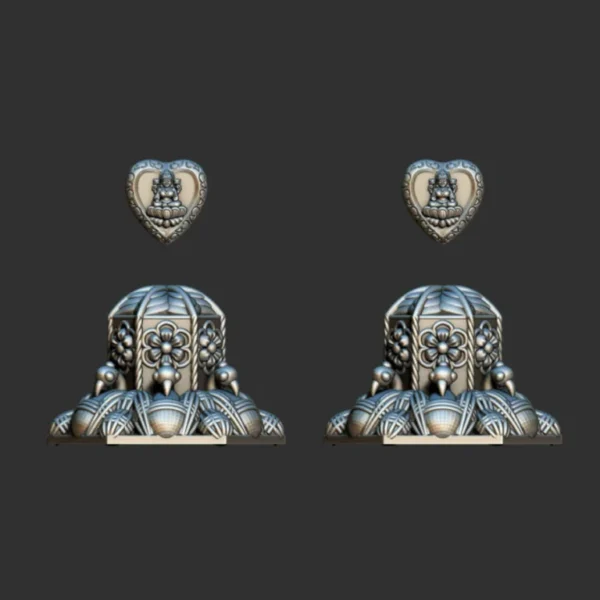 3D GodTemple jewellery god 100 piece jhumka earing 3DM file - Image 88