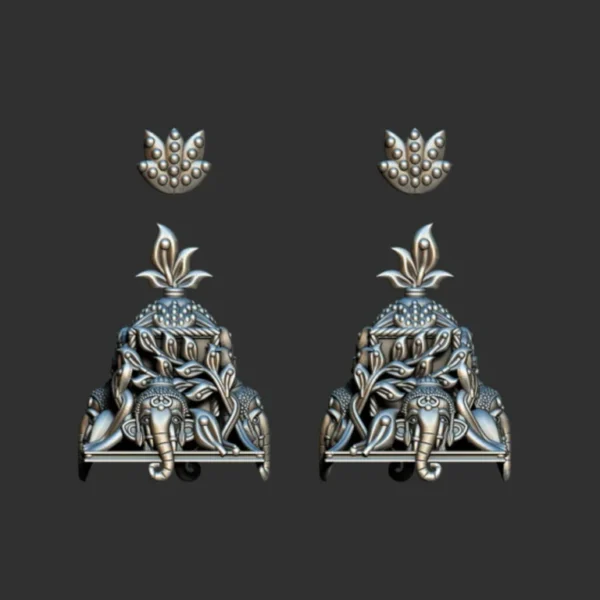 3D GodTemple jewellery god 100 piece jhumka earing 3DM file - Image 31