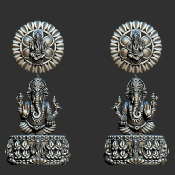 3D GodTemple jewellery god 100 piece jhumka earing 3DM file - Image 16