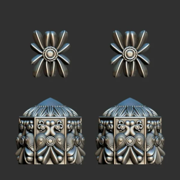 3D GodTemple jewellery god 100 piece jhumka earing 3DM file - Image 21