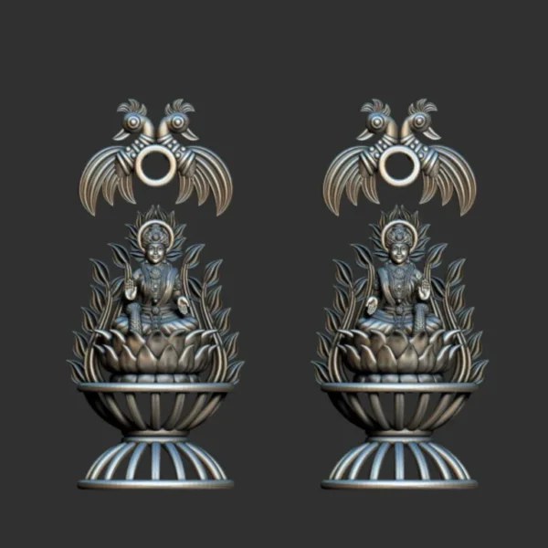 3D GodTemple jewellery god 100 piece jhumka earing 3DM file - Image 26
