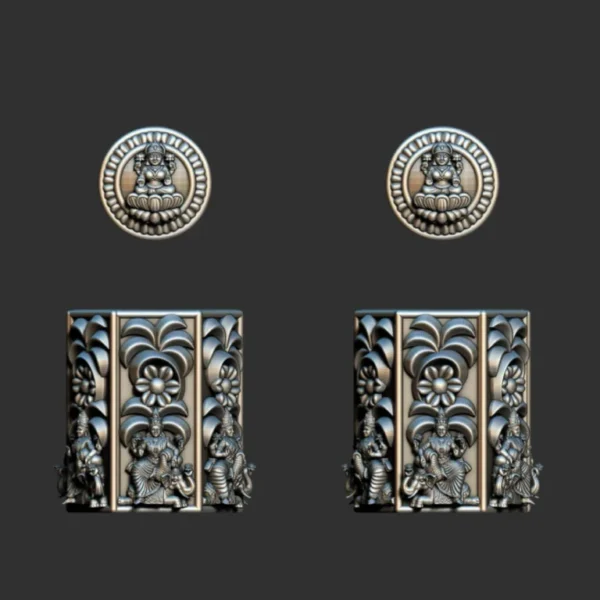 3D GodTemple jewellery god 100 piece jhumka earing 3DM file - Image 28
