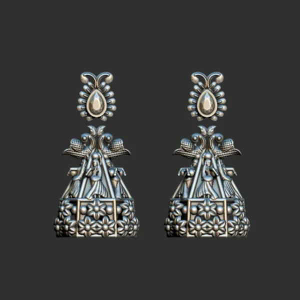 3D GodTemple jewellery god 100 piece jhumka earing 3DM file - Image 30