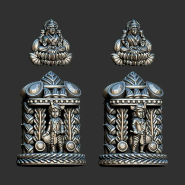 3D GodTemple jewellery god 100 piece jhumka earing 3DM file - Image 32