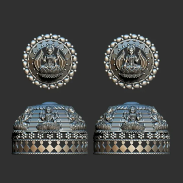 3D GodTemple jewellery god 100 piece jhumka earing 3DM file - Image 33