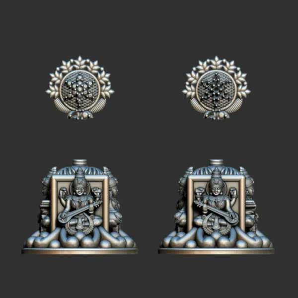 3D GodTemple jewellery god 100 piece jhumka earing 3DM file - Image 37