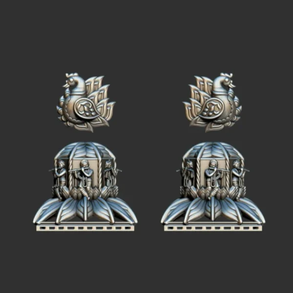 3D GodTemple jewellery god 100 piece jhumka earing 3DM file - Image 6