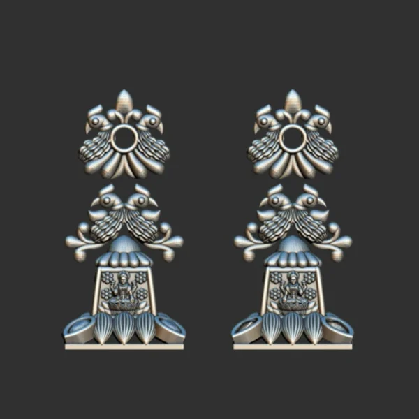 3D GodTemple jewellery god 100 piece jhumka earing 3DM file - Image 14