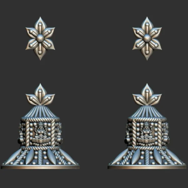 3D GodTemple jewellery god 100 piece jhumka earing 3DM file - Image 80