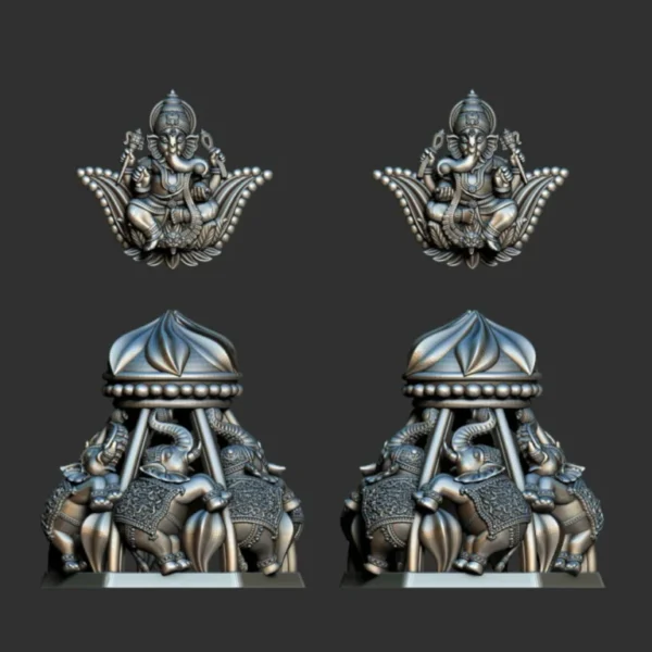 3D GodTemple jewellery god 100 piece jhumka earing 3DM file - Image 81