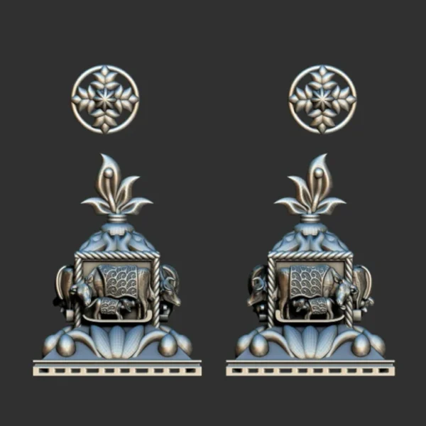 3D GodTemple jewellery god 100 piece jhumka earing 3DM file - Image 82
