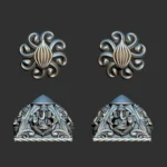 3D GodTemple jewellery god 100 piece jhumka earing 3DM file