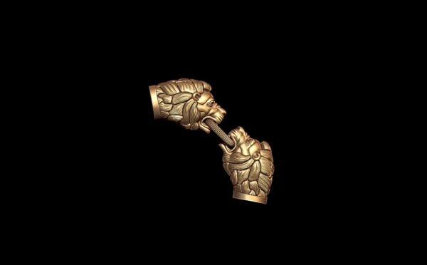 Home / Bracelet / lion head 3D model bracelet stl file lion head 3D model bracelet stl file - Image 2