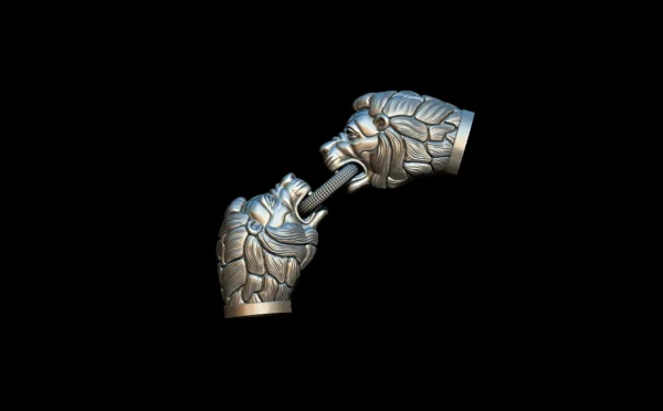 Home / Bracelet / lion head 3D model bracelet stl file lion head 3D model bracelet stl file - Image 12