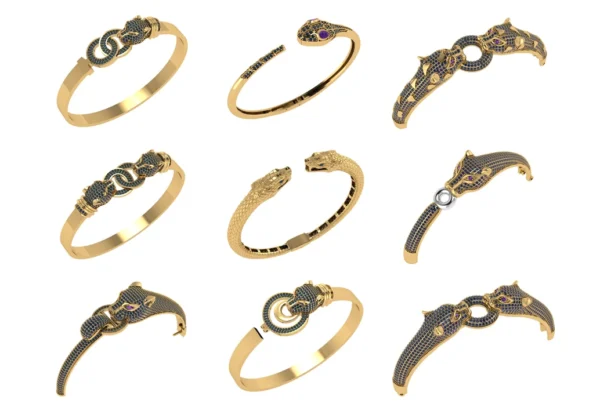 Jaguar Bracelet bracelet 3D Model Animal design online download - Image 11