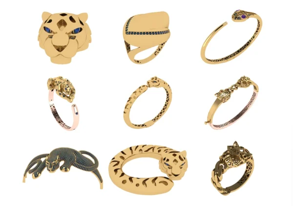 Jaguar Bracelet bracelet 3D Model Animal design online download - Image 16