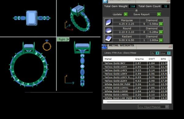 3D Design 15 – Engagement Wedding Ring - Image 14
