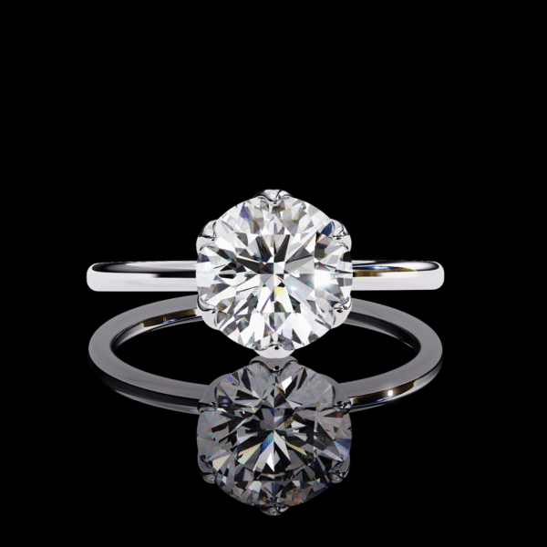 3D Solitaire Design 4 – Engagement Wedding Ring - Image 3
