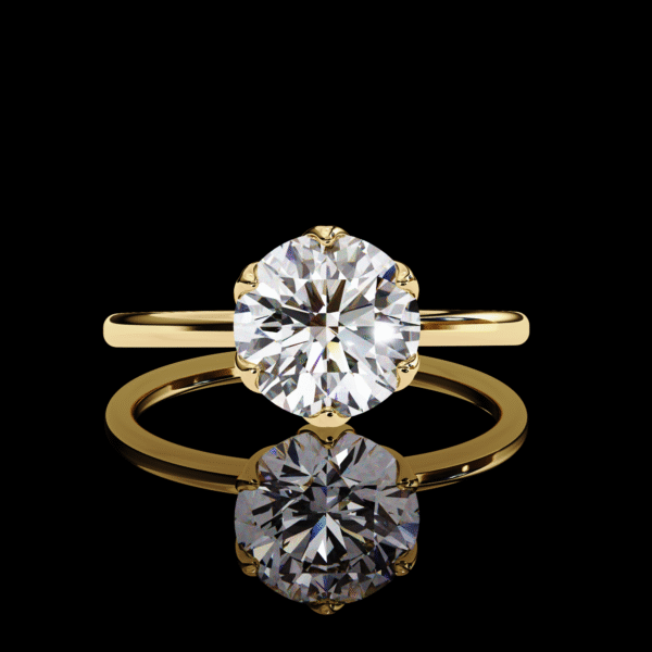 3D Solitaire Design 4 – Engagement Wedding Ring - Image 4