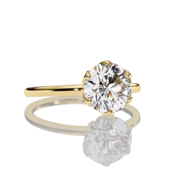 3D Solitaire Design 4 – Engagement Wedding Ring - Image 5