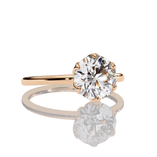 3D Solitaire Design 4 – Engagement Wedding Ring - Image 6