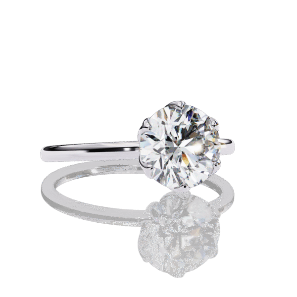 3D Solitaire Design 4 – Engagement Wedding Ring - Image 7