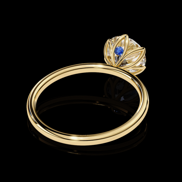 3D Solitaire Design 4 – Engagement Wedding Ring - Image 9
