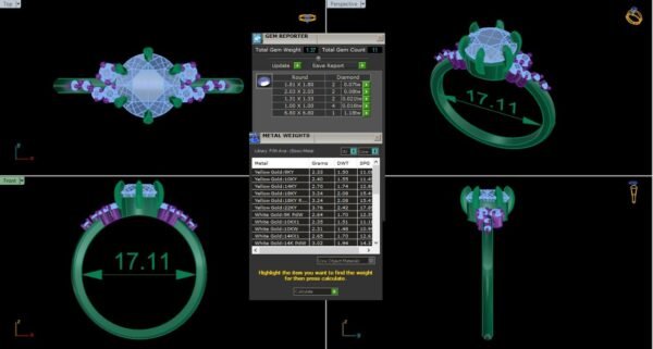 3D Design 16 – Engagement Wedding Ring - Image 3