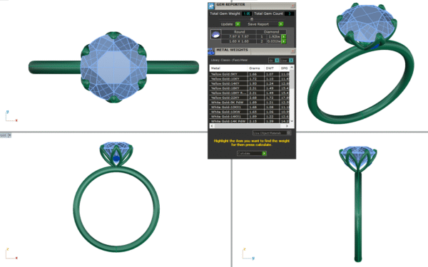 3D Solitaire Design 4 – Engagement Wedding Ring - Image 20