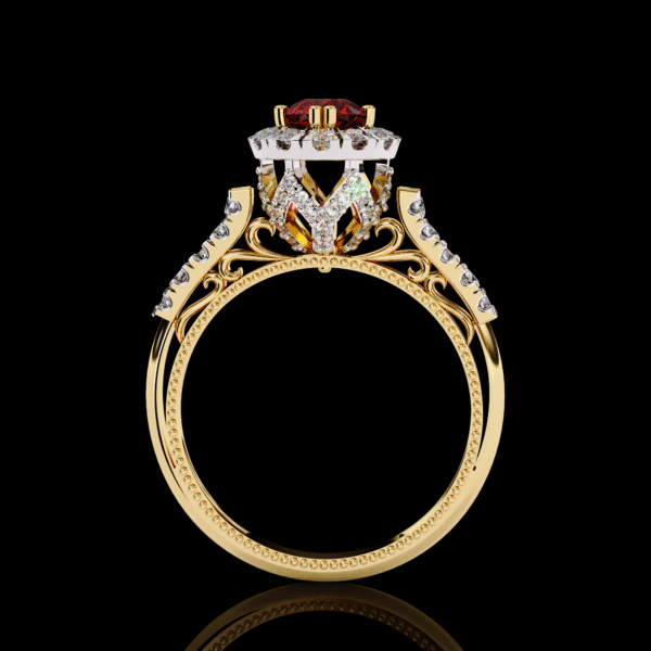 3D Design 2 - Red - Engagement Wedding Rings - Image 13