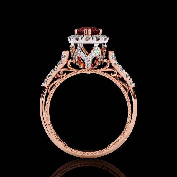 3D Design 2 - Red - Engagement Wedding Rings - Image 14