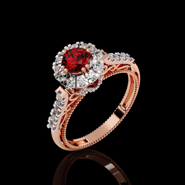 3D Design 2 - Red - Engagement Wedding Rings - Image 15