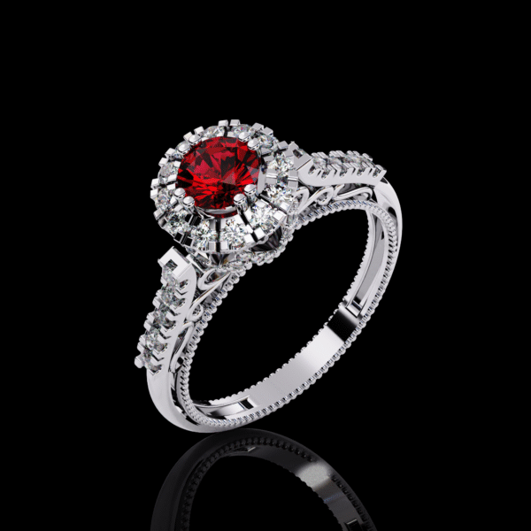 3D Design 2 - Red - Engagement Wedding Rings - Image 17