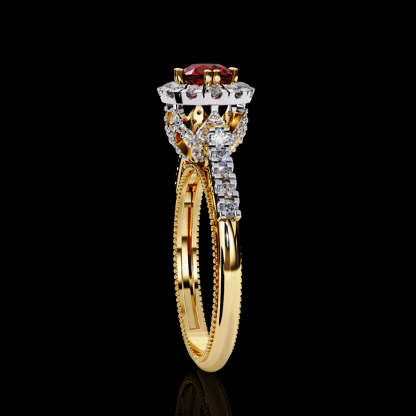 3D Design 2 - Red - Engagement Wedding Rings - Image 10