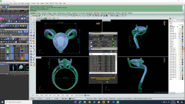 3D Design 13 – Engagement Wedding Ring - Image 8