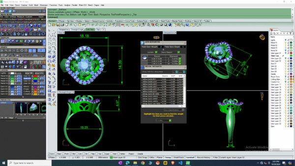 3D Design 14 – Engagement Wedding Ring - Image 15