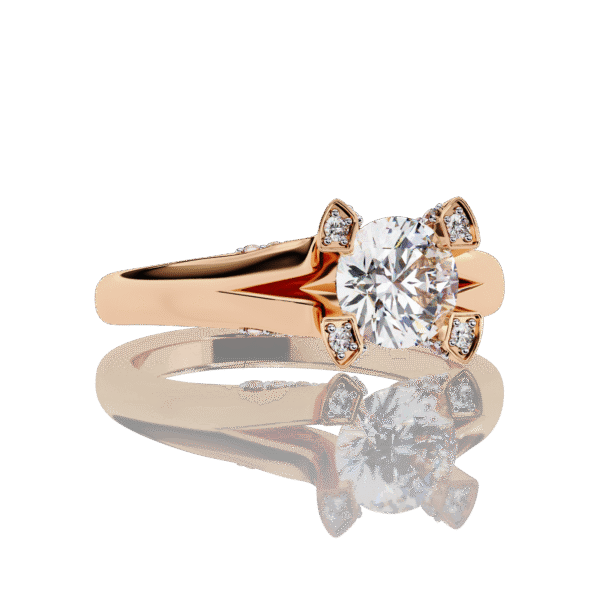3D Design 3- Golden Engagement Wedding Ring - Image 7