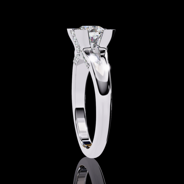 3D Design 3- Golden Engagement Wedding Ring - Image 10