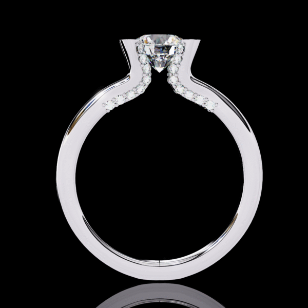 3D Design 3- Golden Engagement Wedding Ring - Image 11