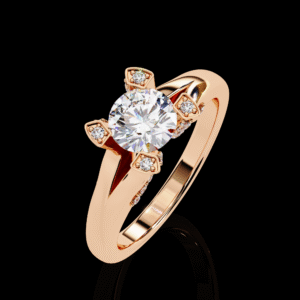 3D Design 3- Golden Engagement Wedding Ring
