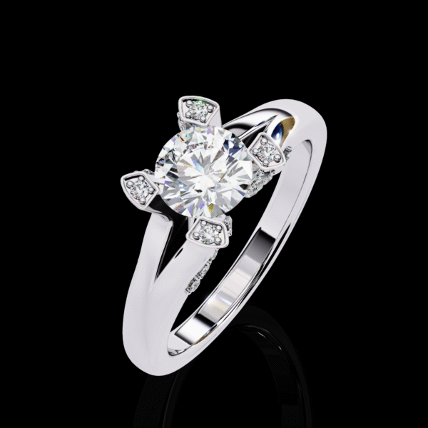 3D Design 3- Golden Engagement Wedding Ring - Image 16